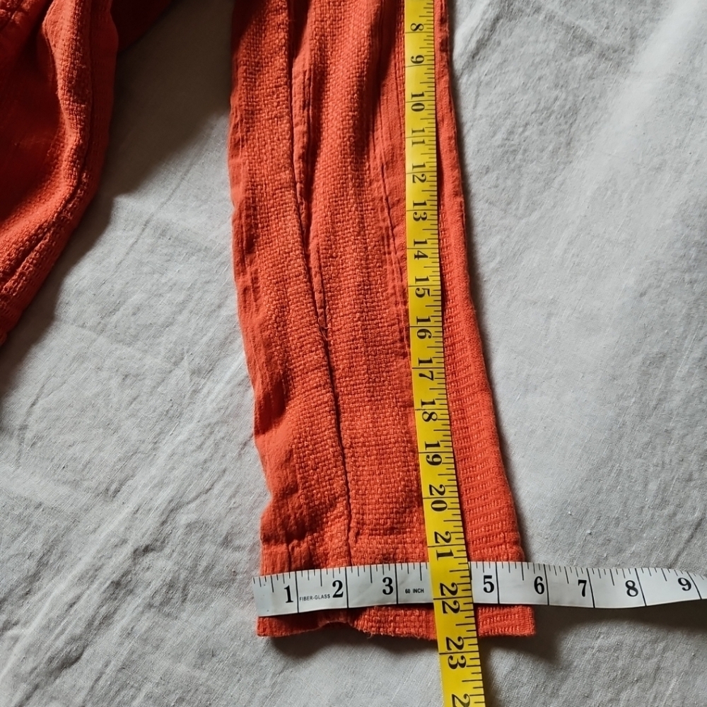 Free People Oversized Textured Jacket Blazer Coral With Pockets Size Small - Picture 7 of 15